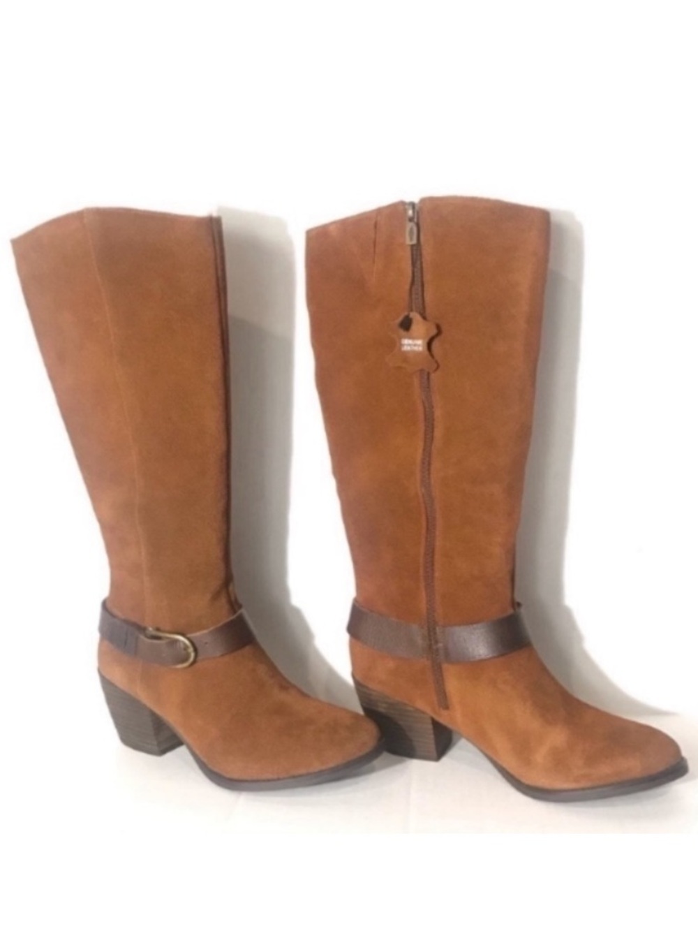 AMERICAN RAG Tegan Leather Riding Boots Brown Size 8 Western